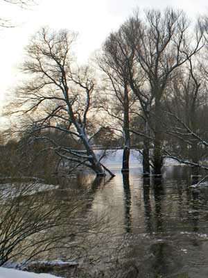 Lauenburg, Winter am Fluss